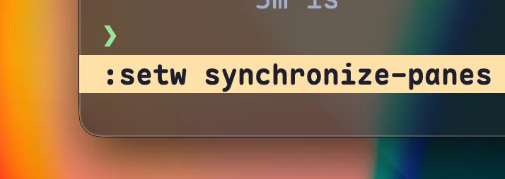 tmux sync panes